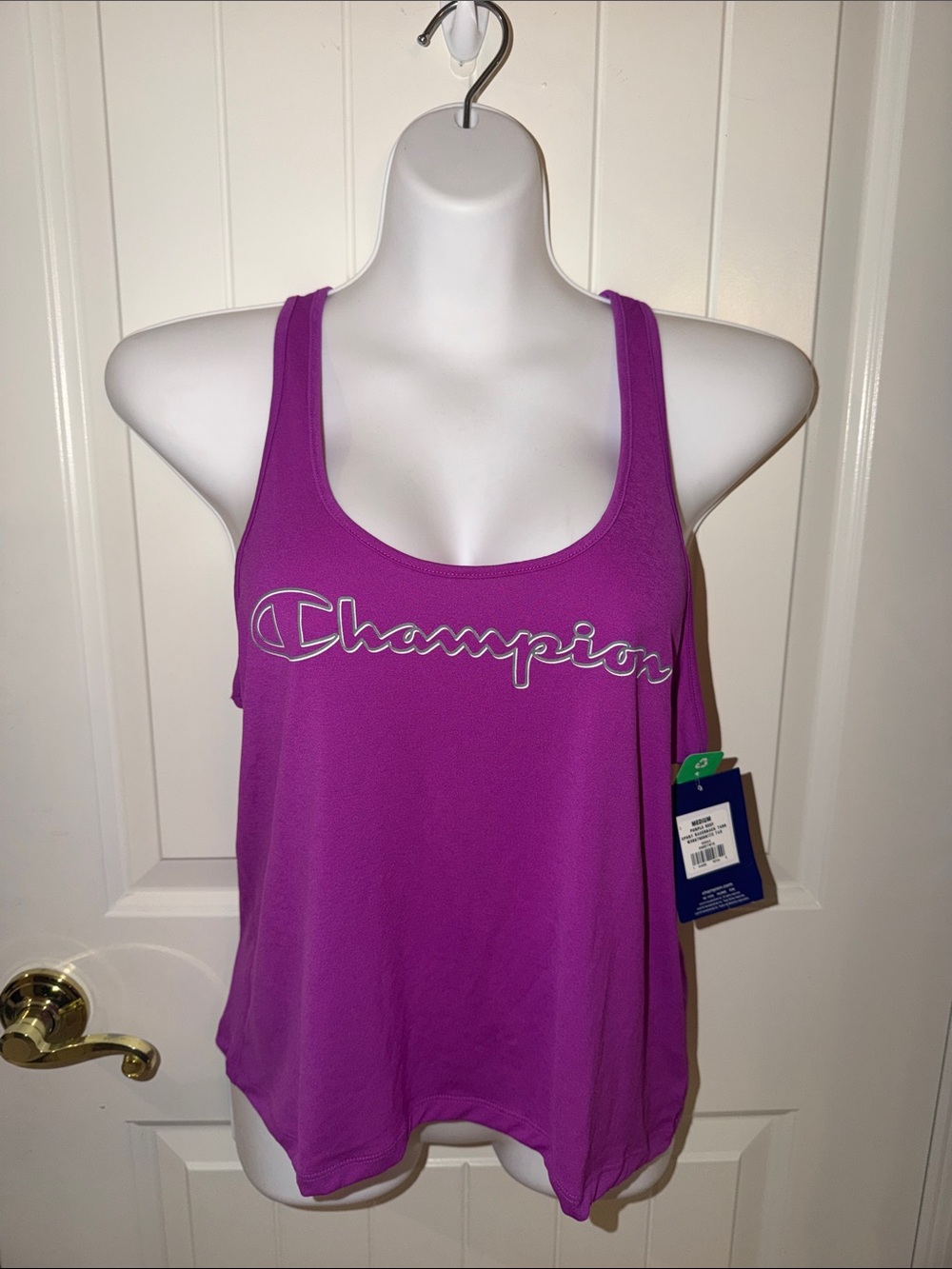 Champion Women's Bright Magenta Racerback Logo Tank